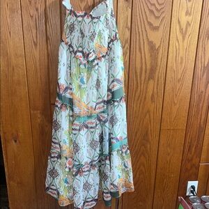 City Chic Strapless Dress with Multicolor Floral Tropical Pattern Size M 18